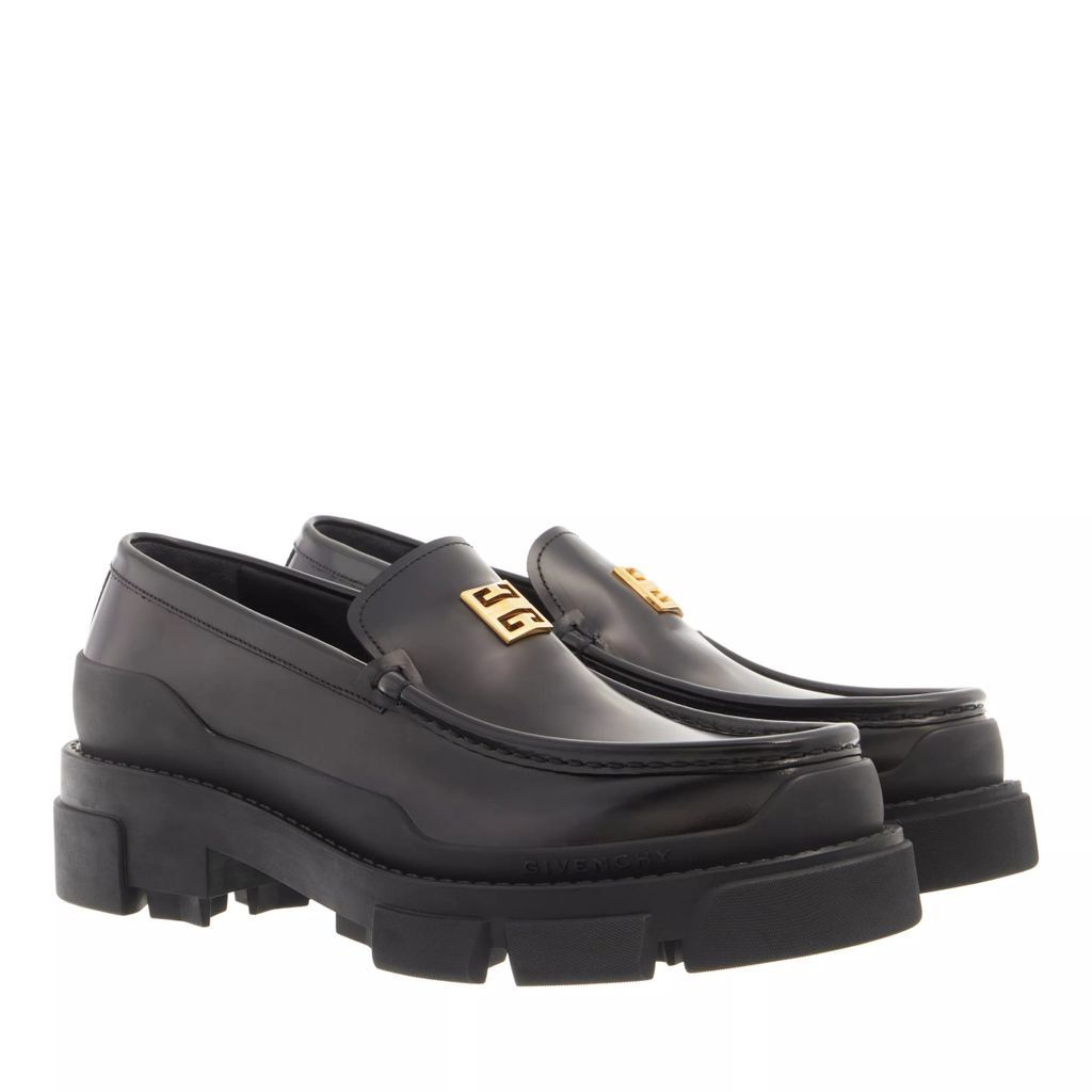 Loafers & Ballet Pumps - Black Leather Flat Shoes - black - Loafers & Ballet Pumps for ladies