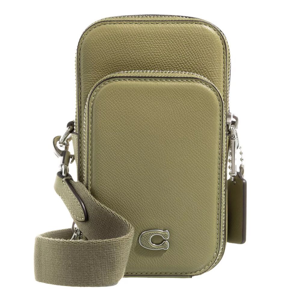 Crossbody Bags - Phone Crossbody In Crossgrain Leather - green - Crossbody Bags for ladies