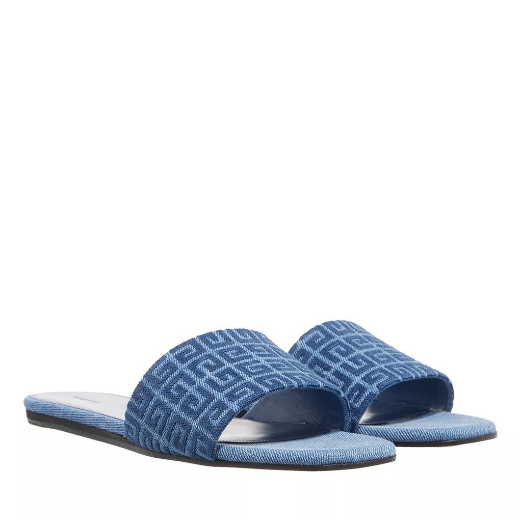Sandals - 4G Slide Flat Sandals - blue - Sandals for ladies
