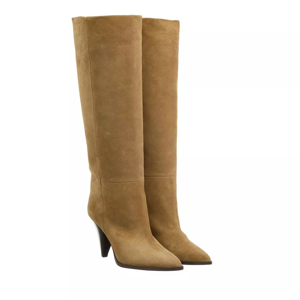 Boots & Ankle Boots - Almond Toe Knee High Boots - beige - Boots & Ankle Boots for ladies