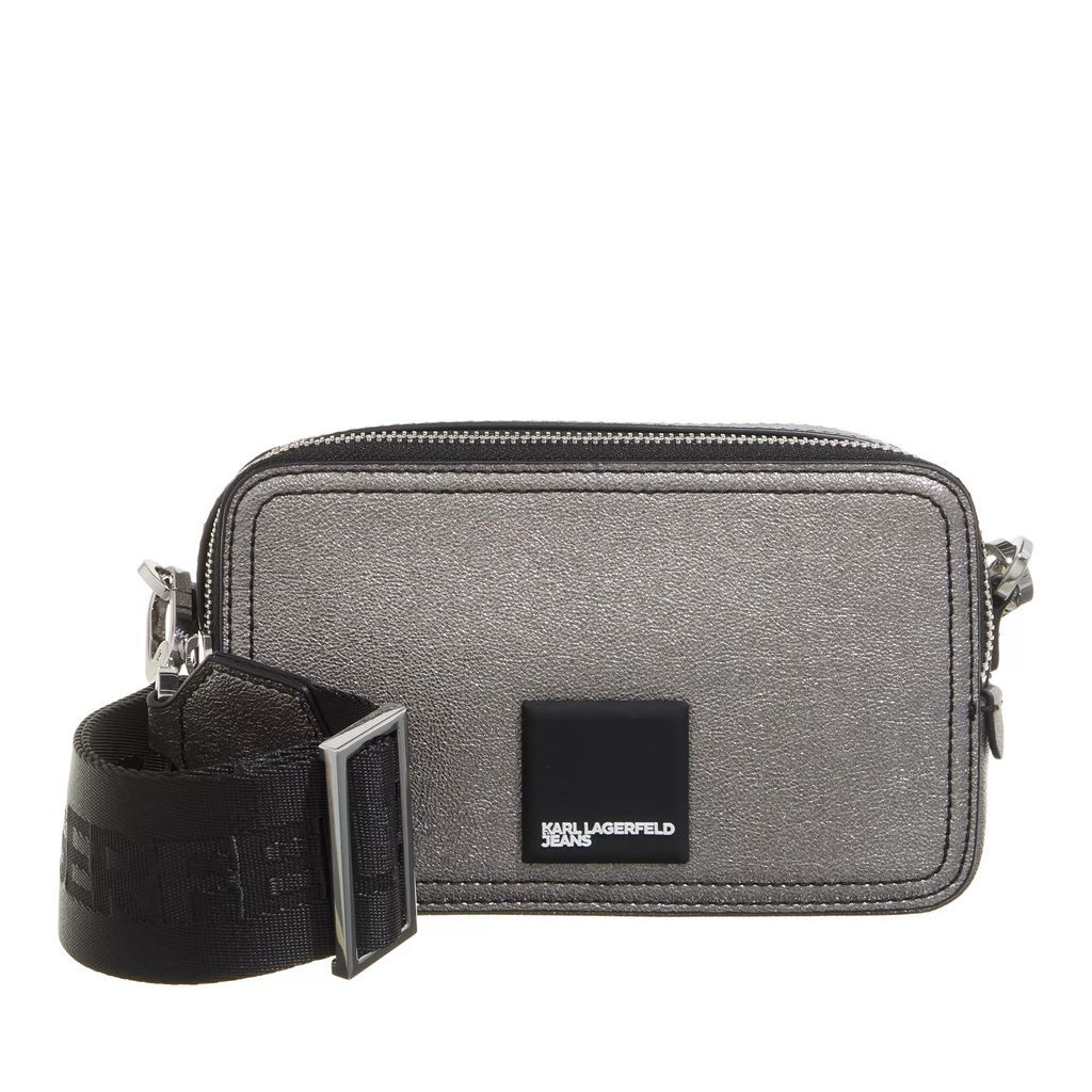Crossbody Bags - Tech Leather Camera Bag Patch - silver - Crossbody Bags for ladies