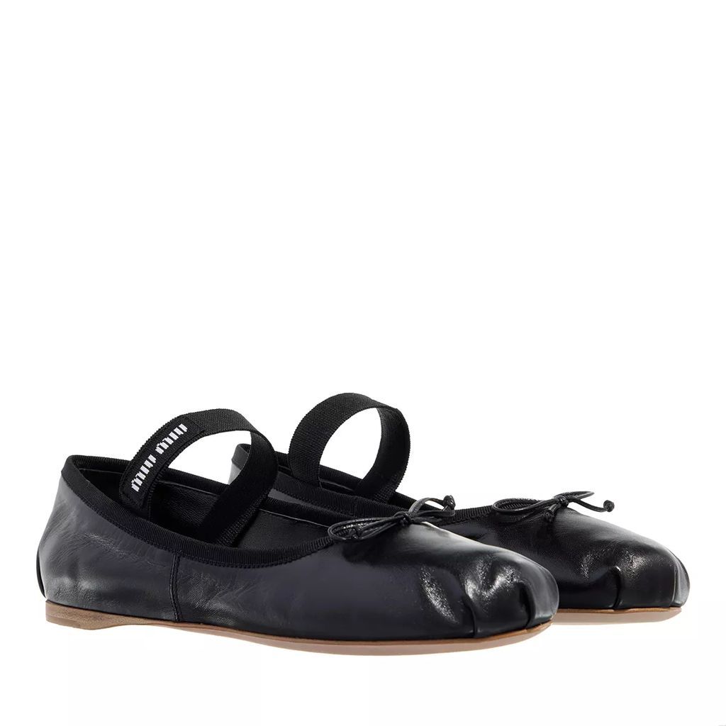 Loafers & Ballet Pumps - Ballerinas Leather - black - Loafers & Ballet Pumps for ladies