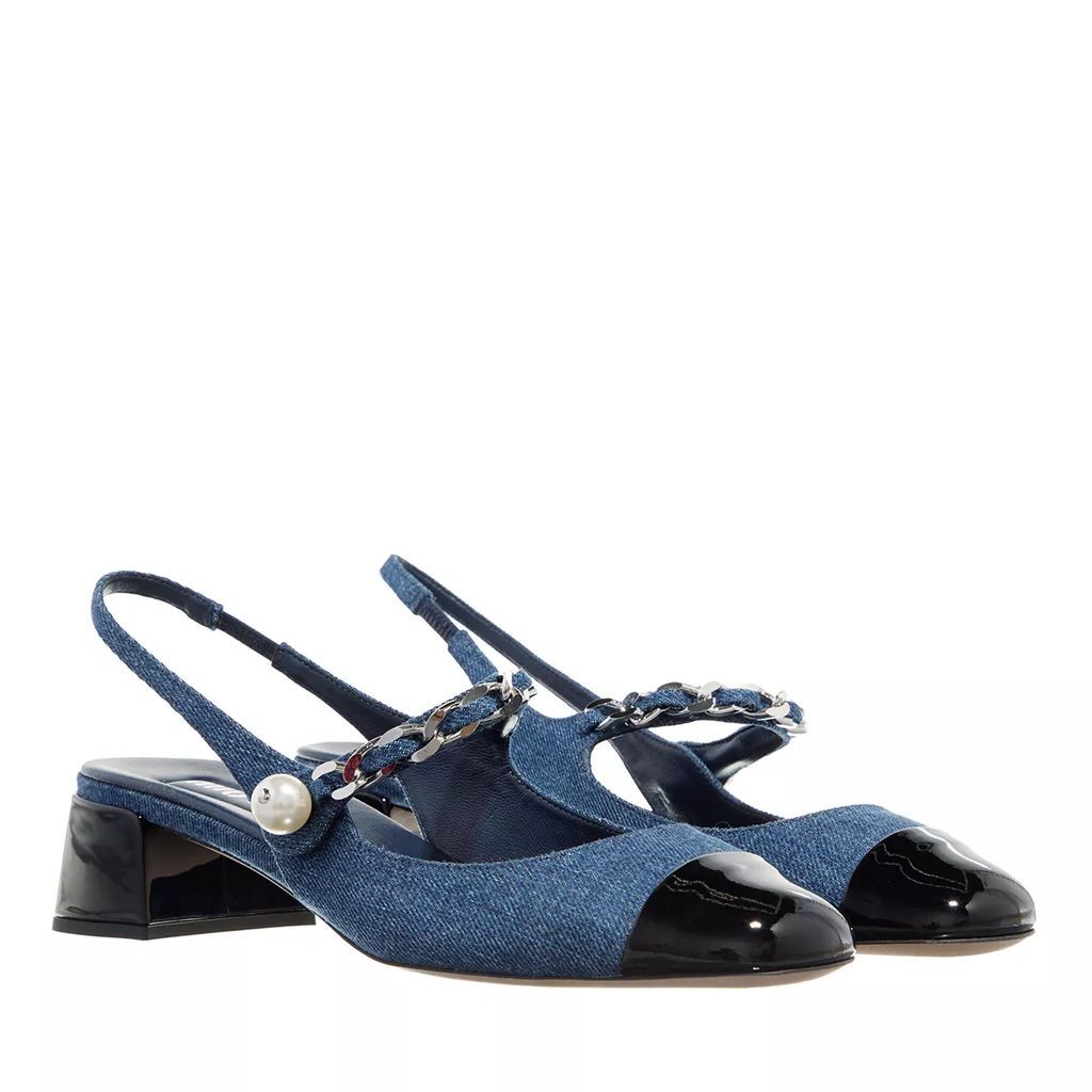 Loafers & Ballet Pumps - Slingback Pumps in Patent Leather - blue - Loafers & Ballet Pumps for ladies