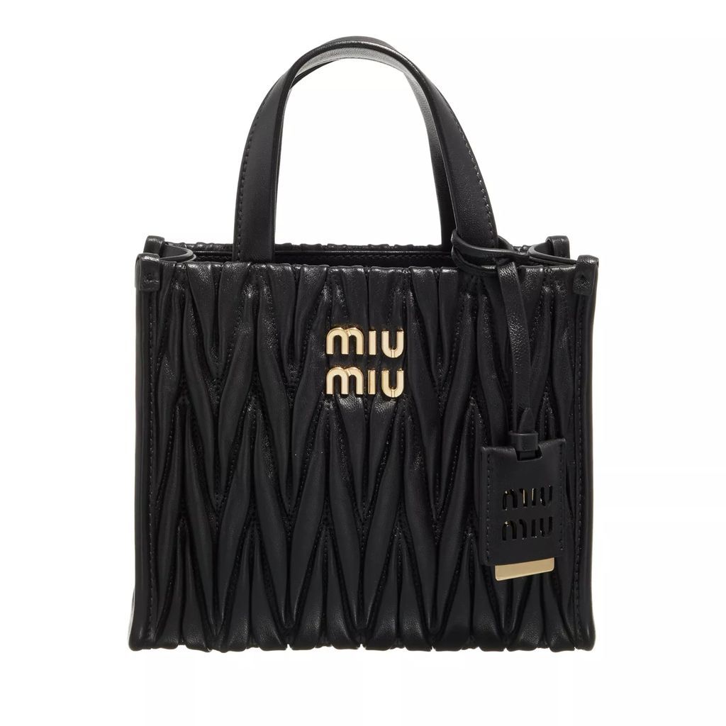 Tote Bags - Matelassé Nappa Leather Handbag - black - Tote Bags for ladies