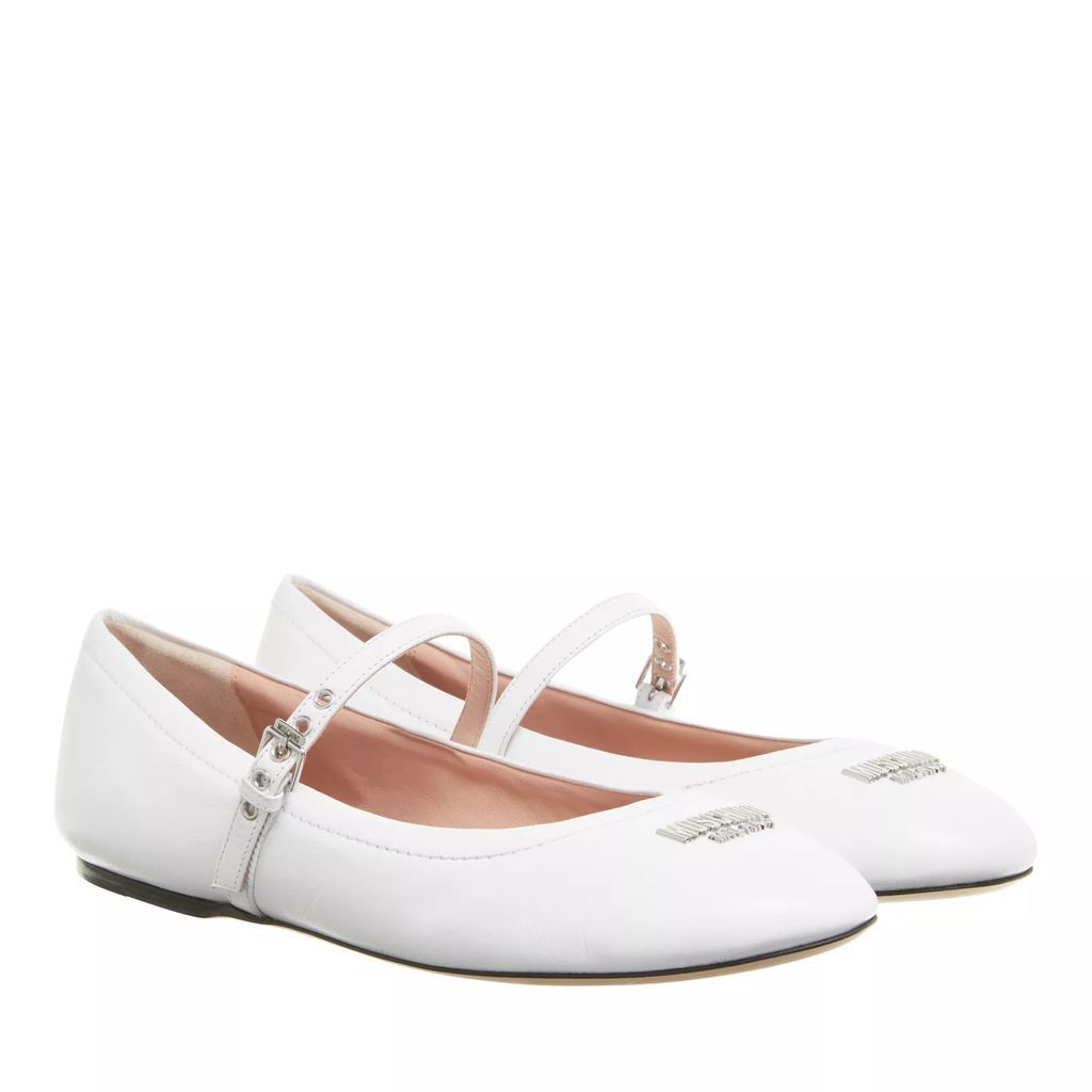 Loafers & Ballet Pumps - Moschino Plate Ballerina - white - Loafers & Ballet Pumps for ladies