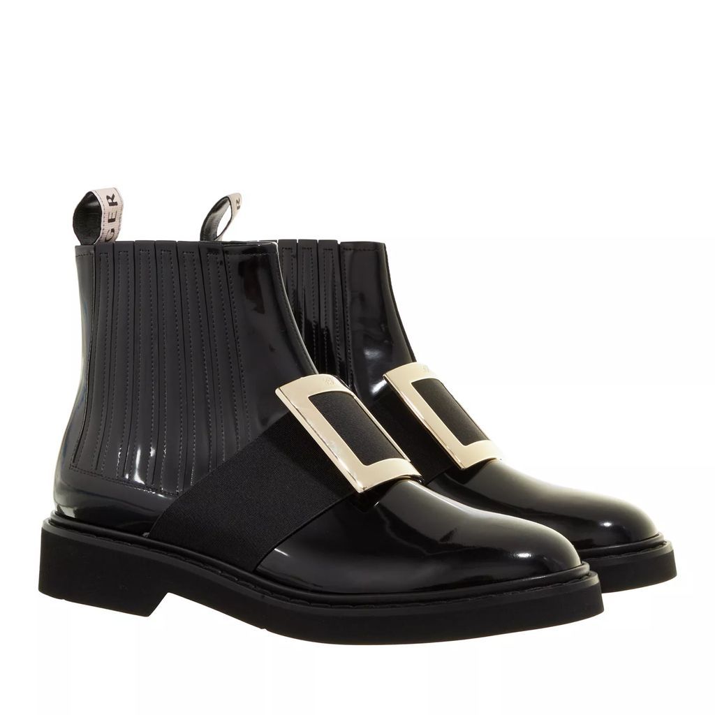 Boots & Ankle Boots - Viv´ Rangers Metal Buckle Chelsea Boots In Leather - black - Boots & Ankle Boots for ladies
