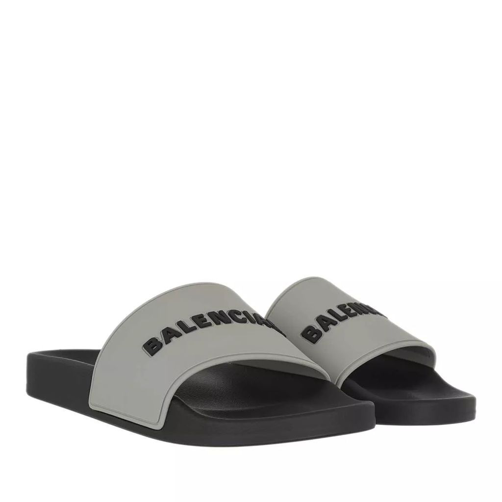 Sandals - Logo Pool Slides - grey - Sandals for ladies
