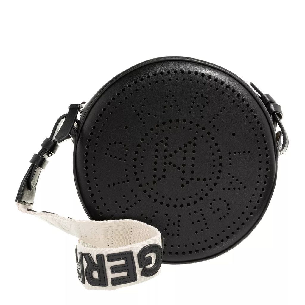 Crossbody Bags - K/Circle Round Cb Perforated - black - Crossbody Bags for ladies