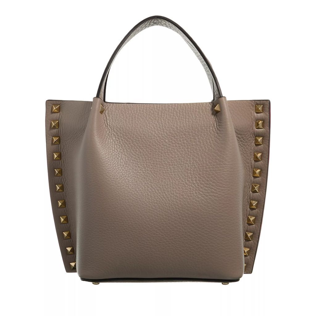 Tote Bags - Small Tote Rockstud - taupe - Tote Bags for ladies