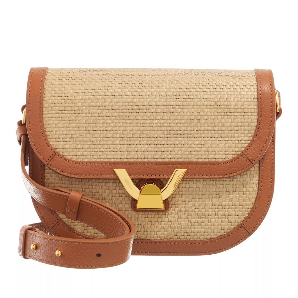 Crossbody Bags - Coccinelle Dew Straw Handbag - beige - Crossbody Bags for ladies