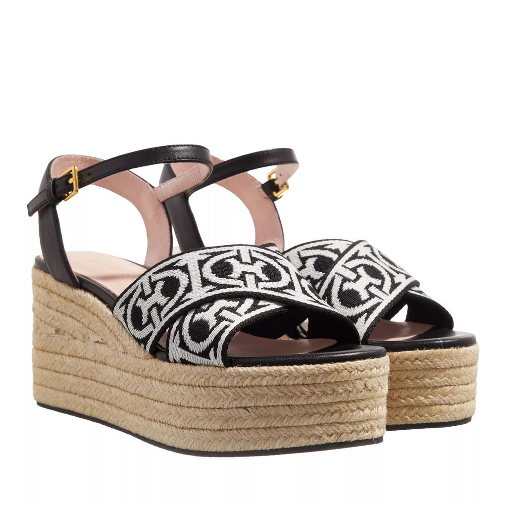 Sandals - Wedge Smooth Leather - black - Sandals for ladies
