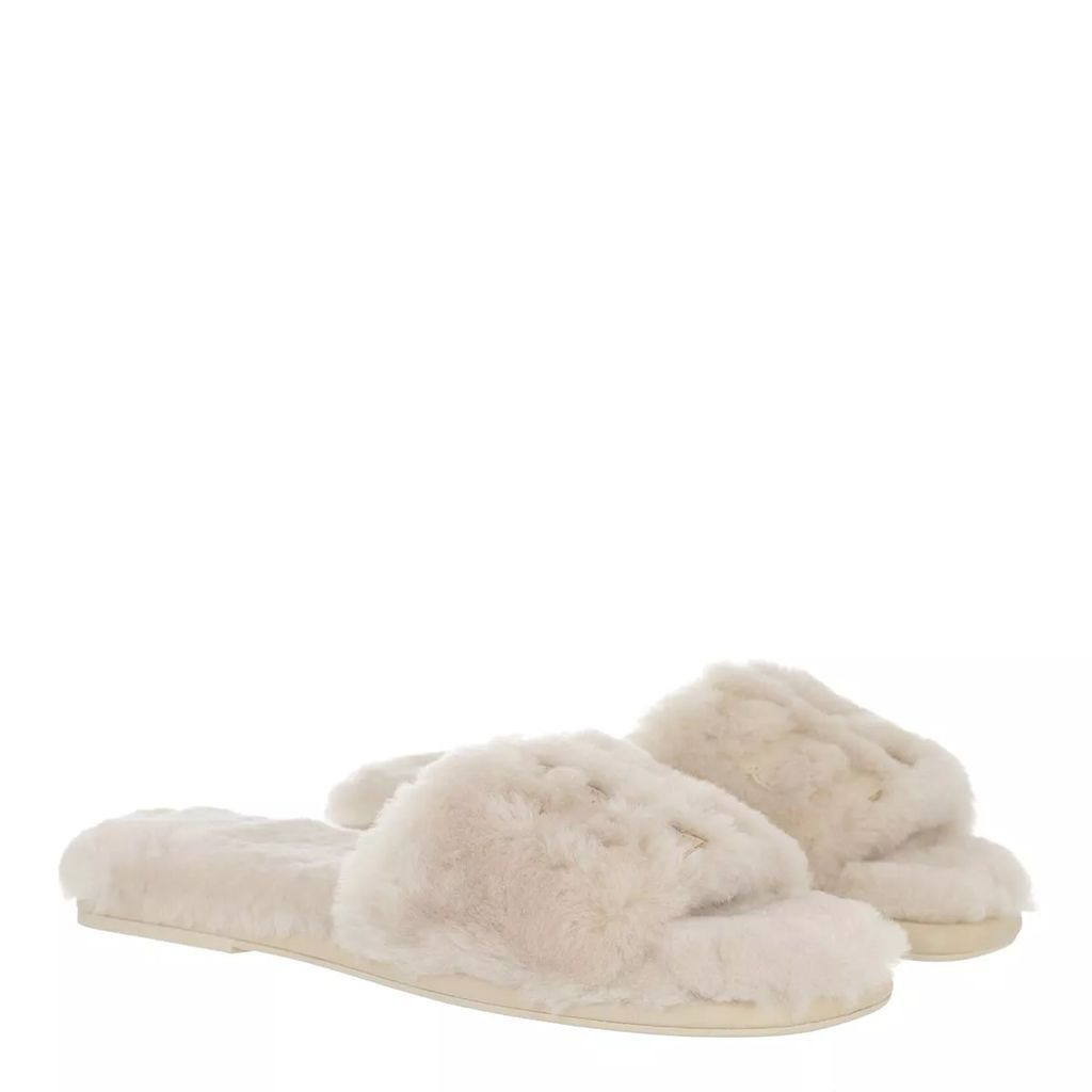 Sandals - Double T Shearling Slide - creme - Sandals for ladies