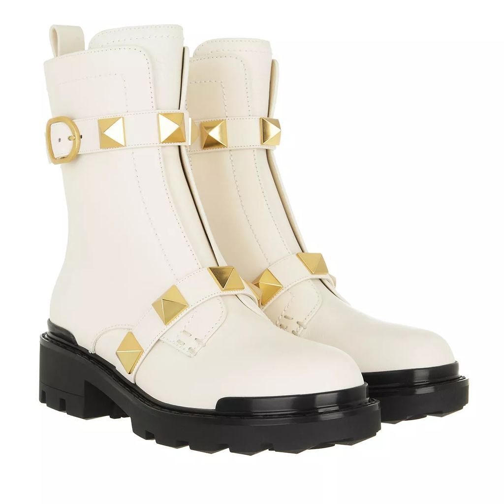 Boots & Ankle Boots - Roman Stud Boots Leather - creme - Boots & Ankle Boots for ladies