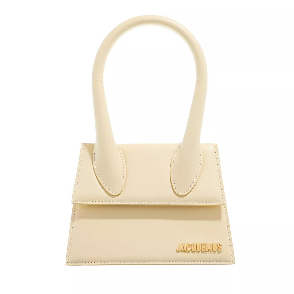 Tote Bags - Le Chiquito Moyen Top Handle Bag Leather - creme - Tote Bags for ladies