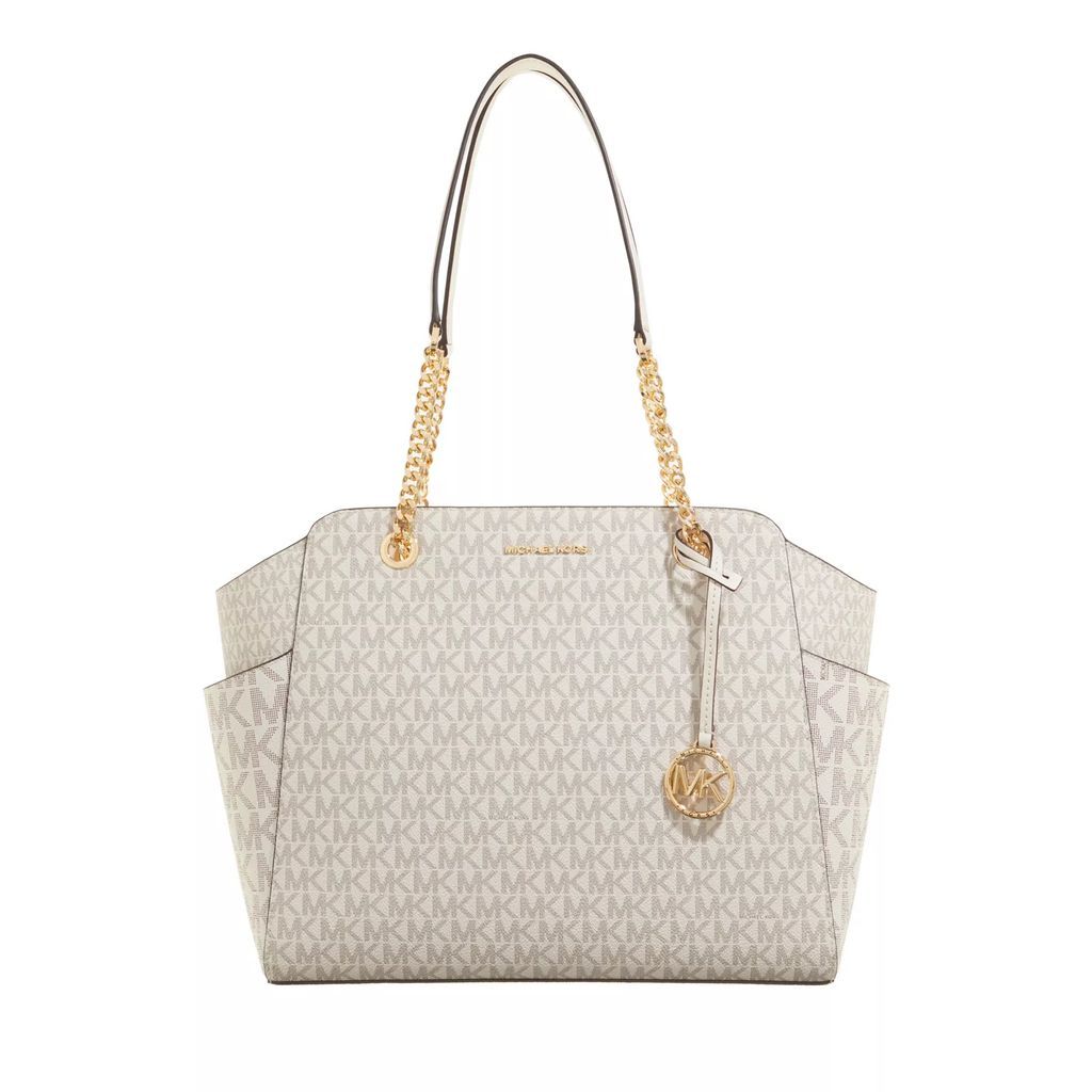 Tote Bags - Jacquelyn Medium Tz Chain Tote - creme - Tote Bags for ladies