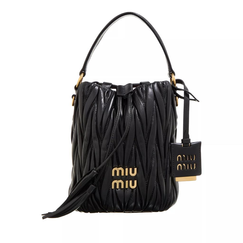 Bucket Bags - Bucket Bag Made Of Matelless Nappa Leather - black - Bucket Bags for ladies