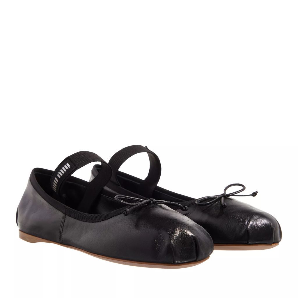 Loafers & Ballet Pumps - Leather Ballerinas - black - Loafers & Ballet Pumps for ladies