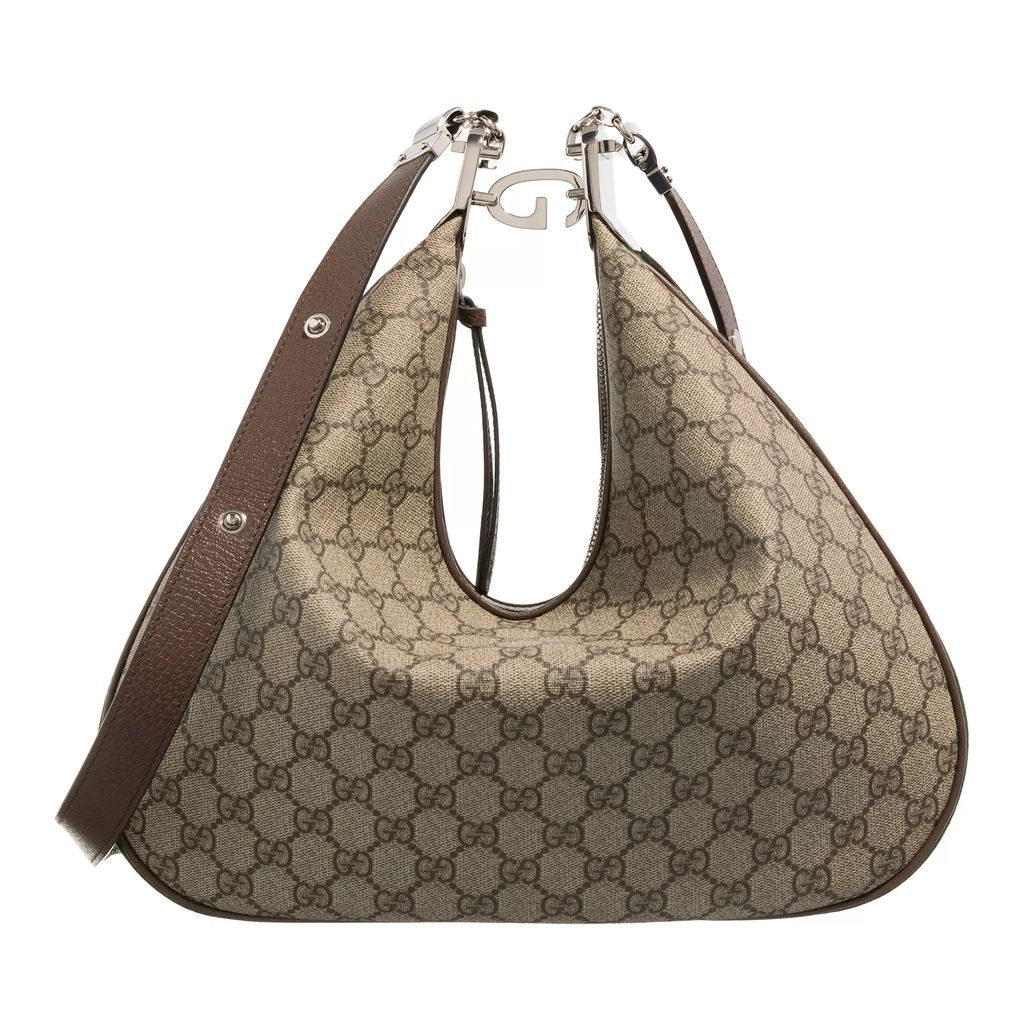 Hobo Bags - Gucci Attache Shoulder Bag Medium - beige - Hobo Bags for ladies