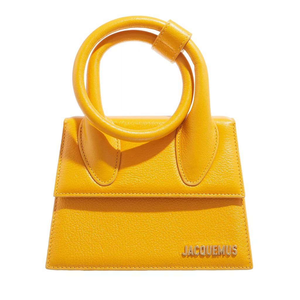 Satchels - Top Handle Leather Bag - orange - Satchels for ladies