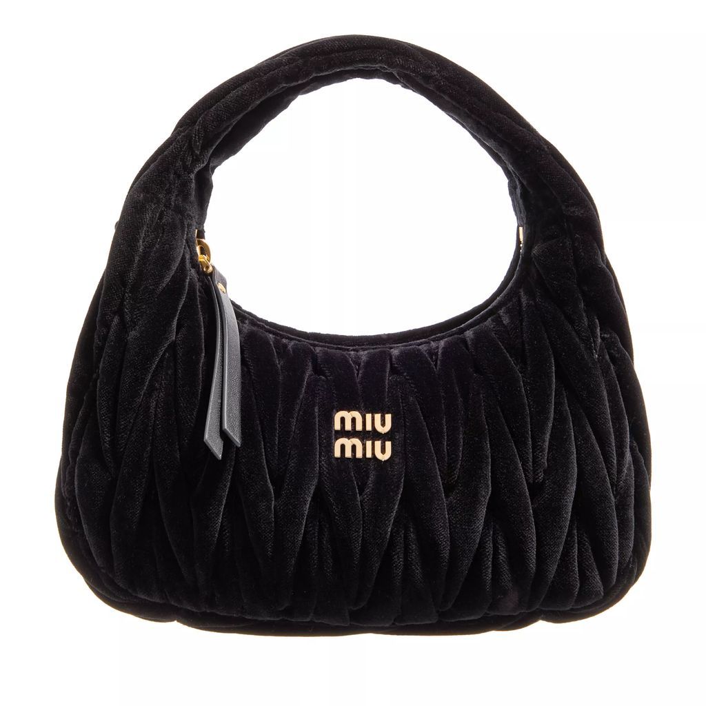 Hobo Bags - Wander Hobo Bag With Matelasse Nappa Leather - black - Hobo Bags for ladies