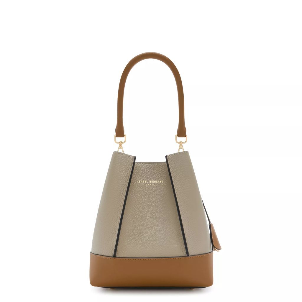 Crossbody Bags - Isabel Bernard Femme Forte Minette Taupe Kalbslede - brown - Crossbody Bags for ladies