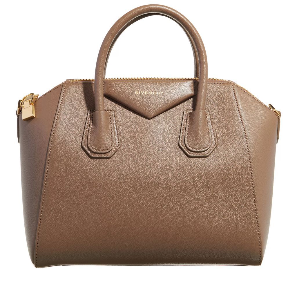 Shopping Bags - Small Antigona Bag In Grained Leather - taupe - Shopping Bags for ladies