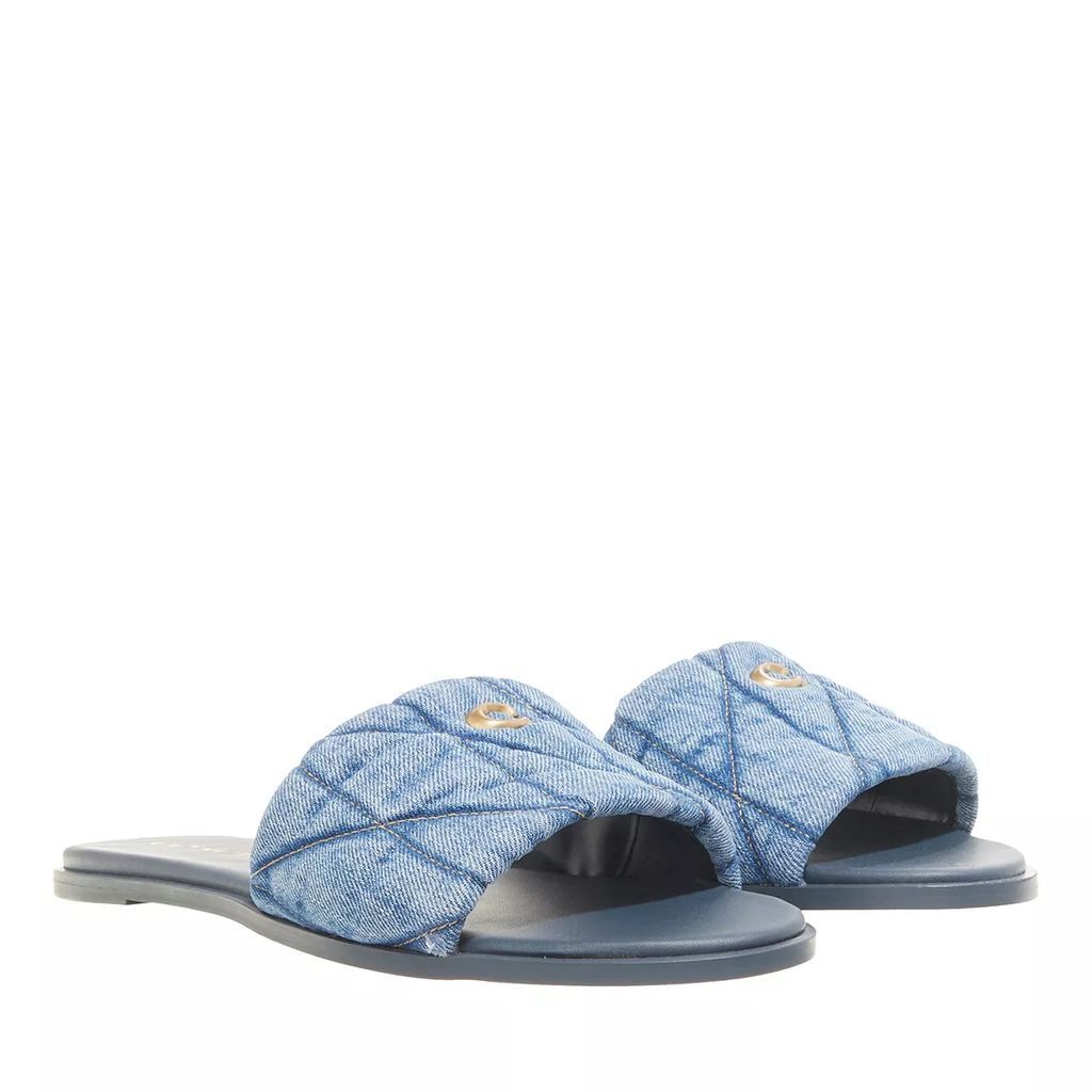 Slipper & Mules - Holly Quilted Slide - blue - Slipper & Mules for ladies