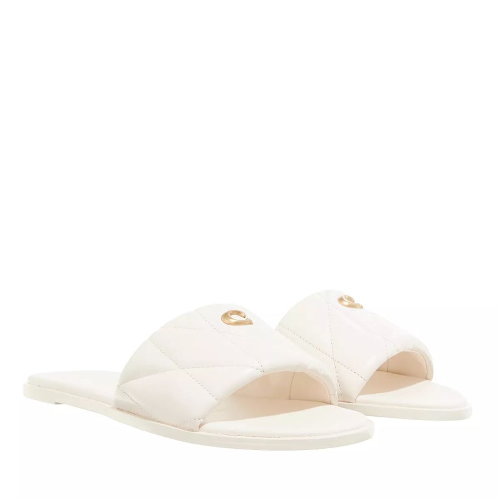 Slipper & Mules - Holly Quilted Slide Leather - creme - Slipper & Mules for ladies