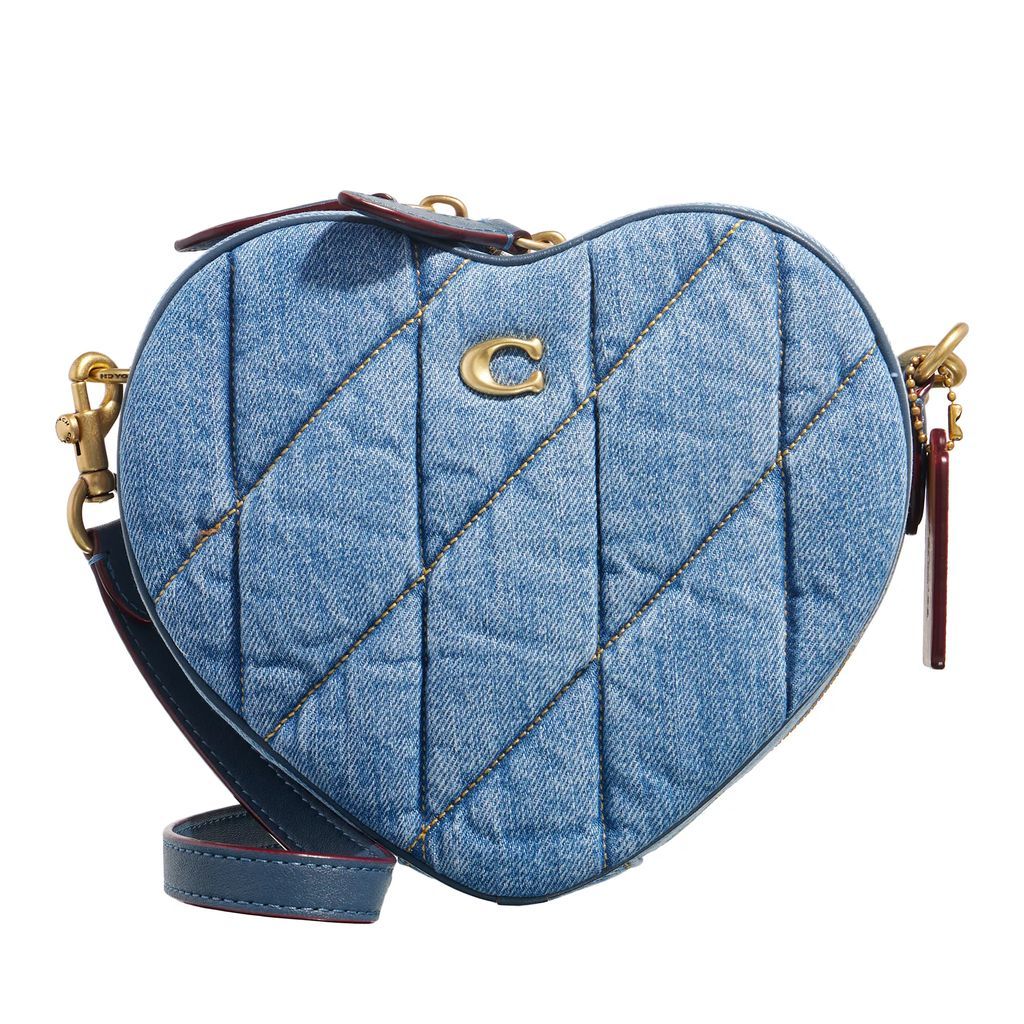 Crossbody Bags - Quilted Denim Heart Crossbody - blue - Crossbody Bags for ladies