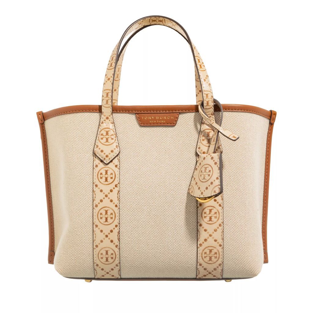 Tote Bags - Perry Canvas Small Triple-Compartment Tote - beige - Tote Bags for ladies