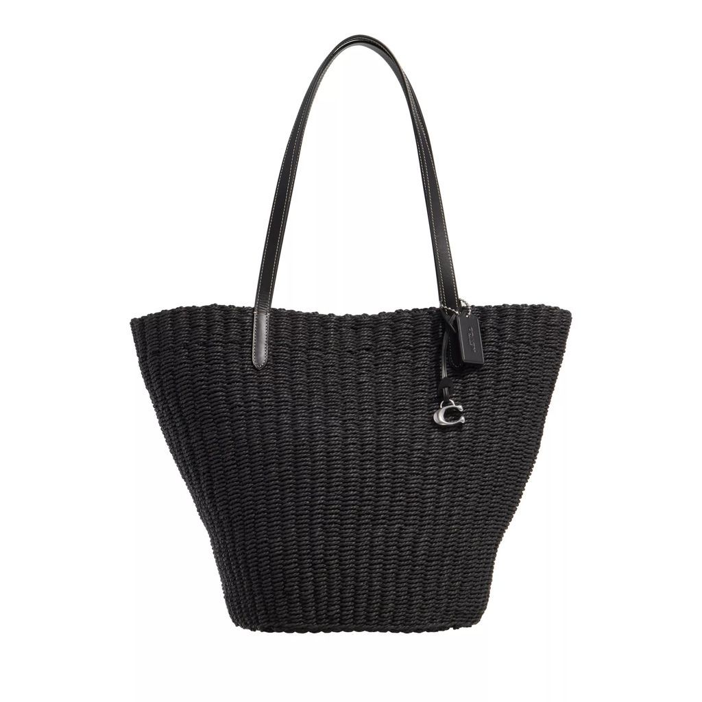 Tote Bags - Straw Tote - black - Tote Bags for ladies