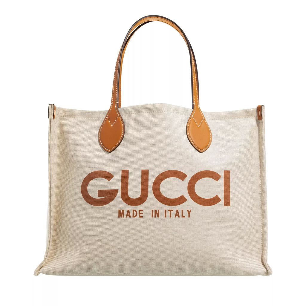 Tote Bags - Gucci Print Tote Bag - beige - Tote Bags for ladies