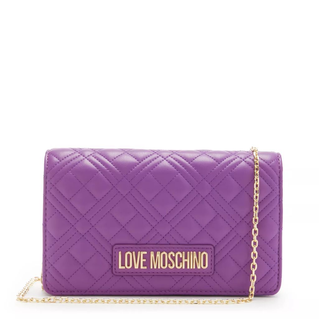 Crossbody Bags - Love Moschino Quilted Bag Lila Schultertasche JC40 - purple - Crossbody Bags for ladies