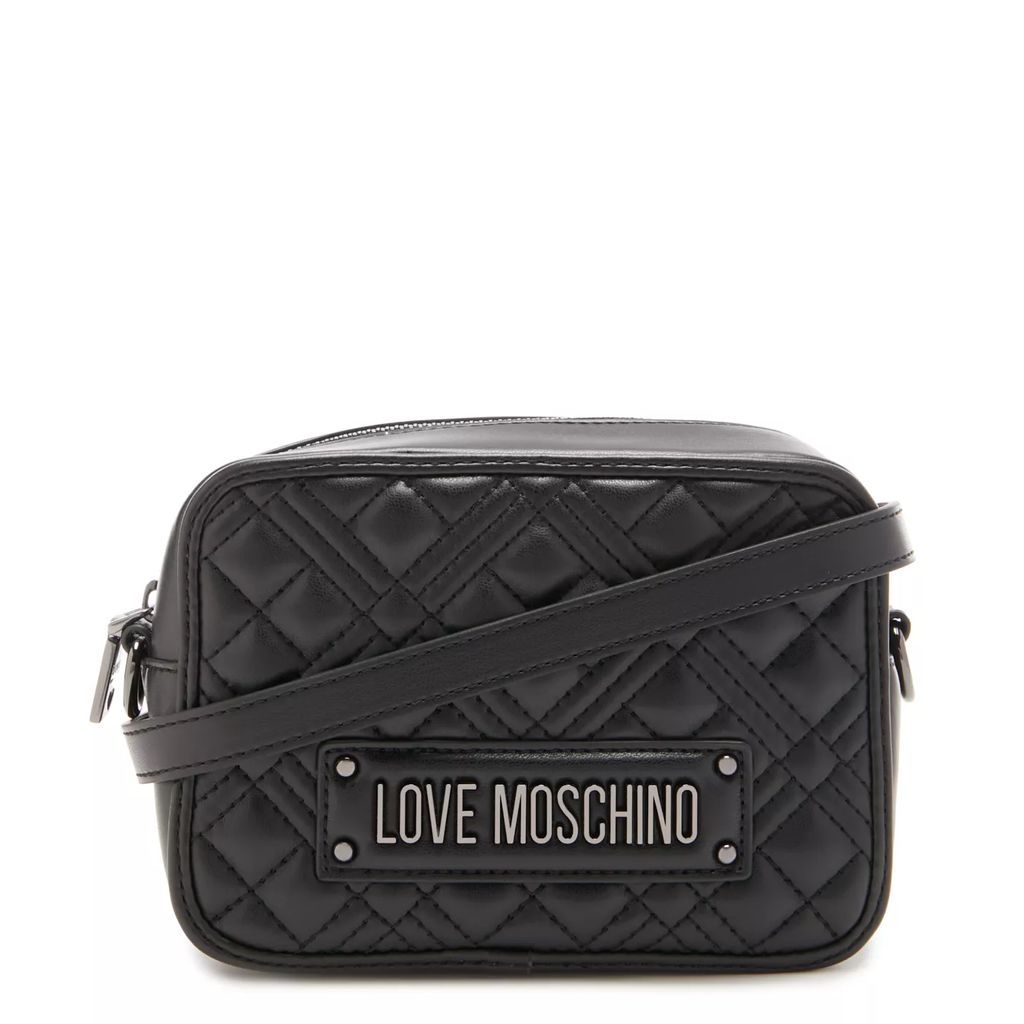 Crossbody Bags - Love Moschino Quilted Bag Schwarze Umhängetasche J - black - Crossbody Bags for ladies