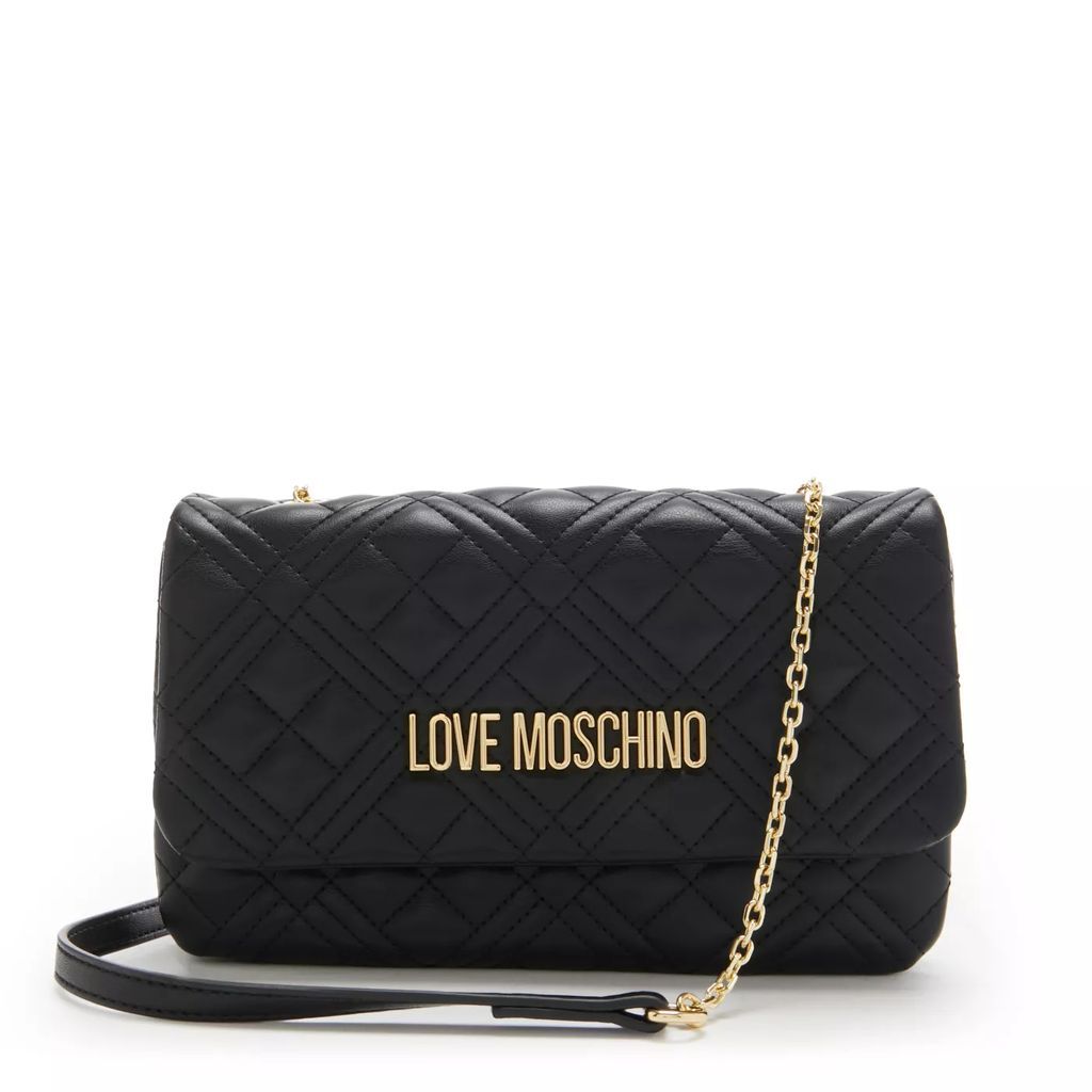 Crossbody Bags - Love Moschino Quilted Bag Schwarze Schultertasche - black - Crossbody Bags for ladies