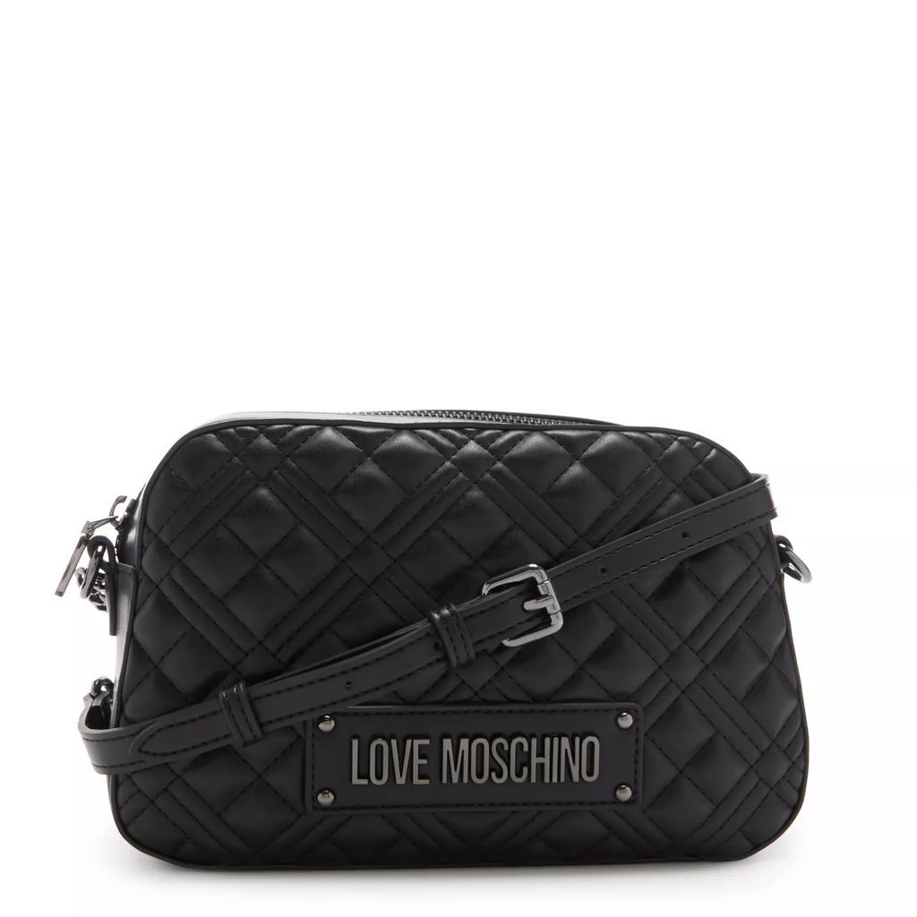 Crossbody Bags - Love Moschino Quilted Bag Schwarze Umhängetasche J - black - Crossbody Bags for ladies