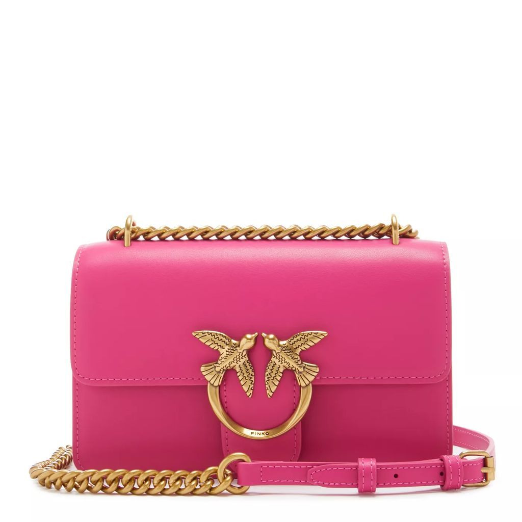 Crossbody Bags - Pinko Love Rosa Leder Umhängetasche 100074-A0F1-N1 - rose - Crossbody Bags for ladies