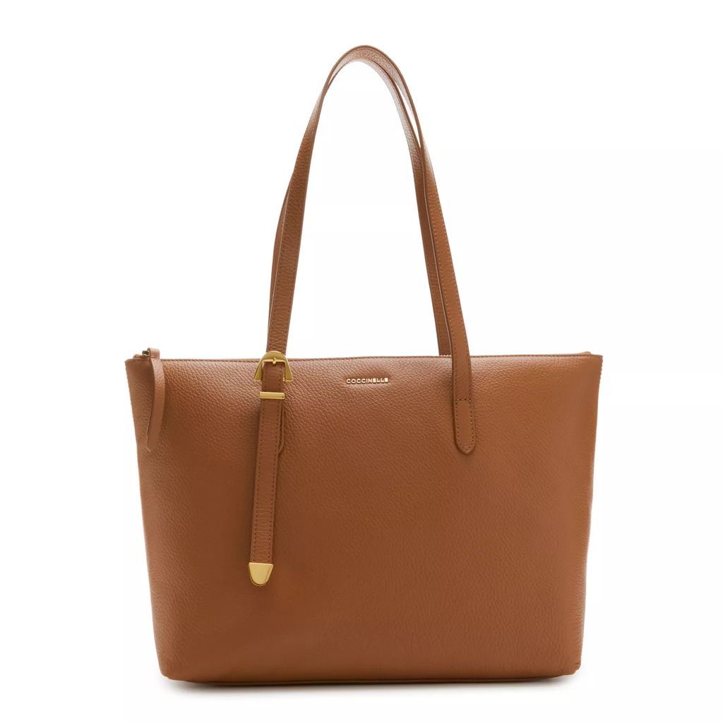 Shopping Bags - Coccinelle Gleen Braune Leder Shopper E1N15110301W - brown - Shopping Bags for ladies
