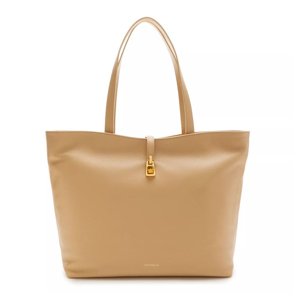 Shopping Bags - Coccinelle Magie Soft Beige Leder Shopper E1PQR110 - beige - Shopping Bags for ladies