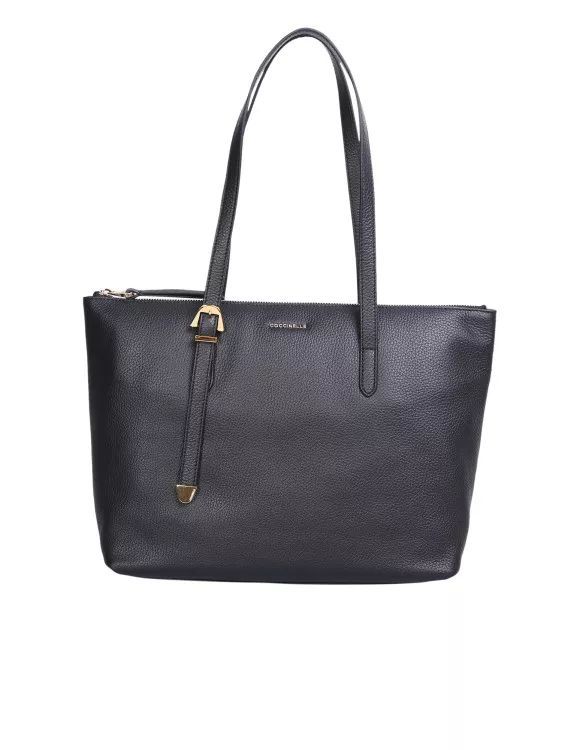 Shopping Bags - Coccinelle Gleen Schwarze Leder Shopper E1N1511030 - black - Shopping Bags for ladies
