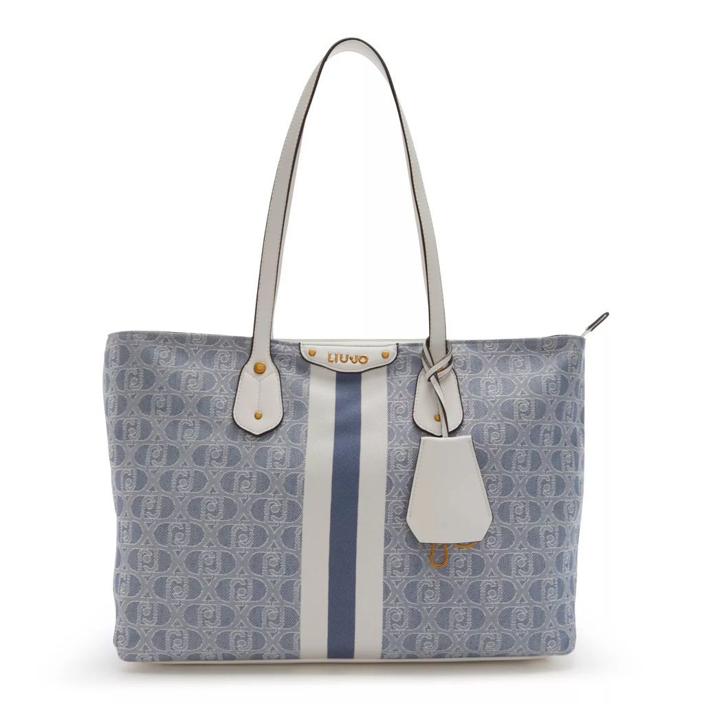 Shopping Bags - Liu Jo Adonide Blaue Shopper AA4086T9328-64018 - blue - Shopping Bags for ladies