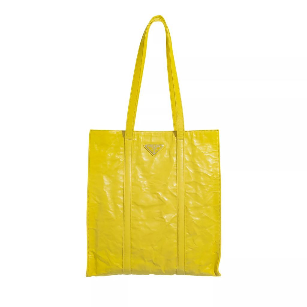 Tote Bags - Nappa Leather Small Tote Bag - yellow - Tote Bags for ladies