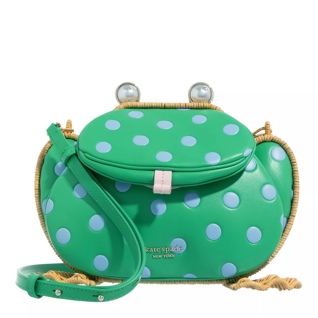 Crossbody Bags - Lily Polka Dot Wicker 3D Frog - blue - Crossbody Bags for ladies