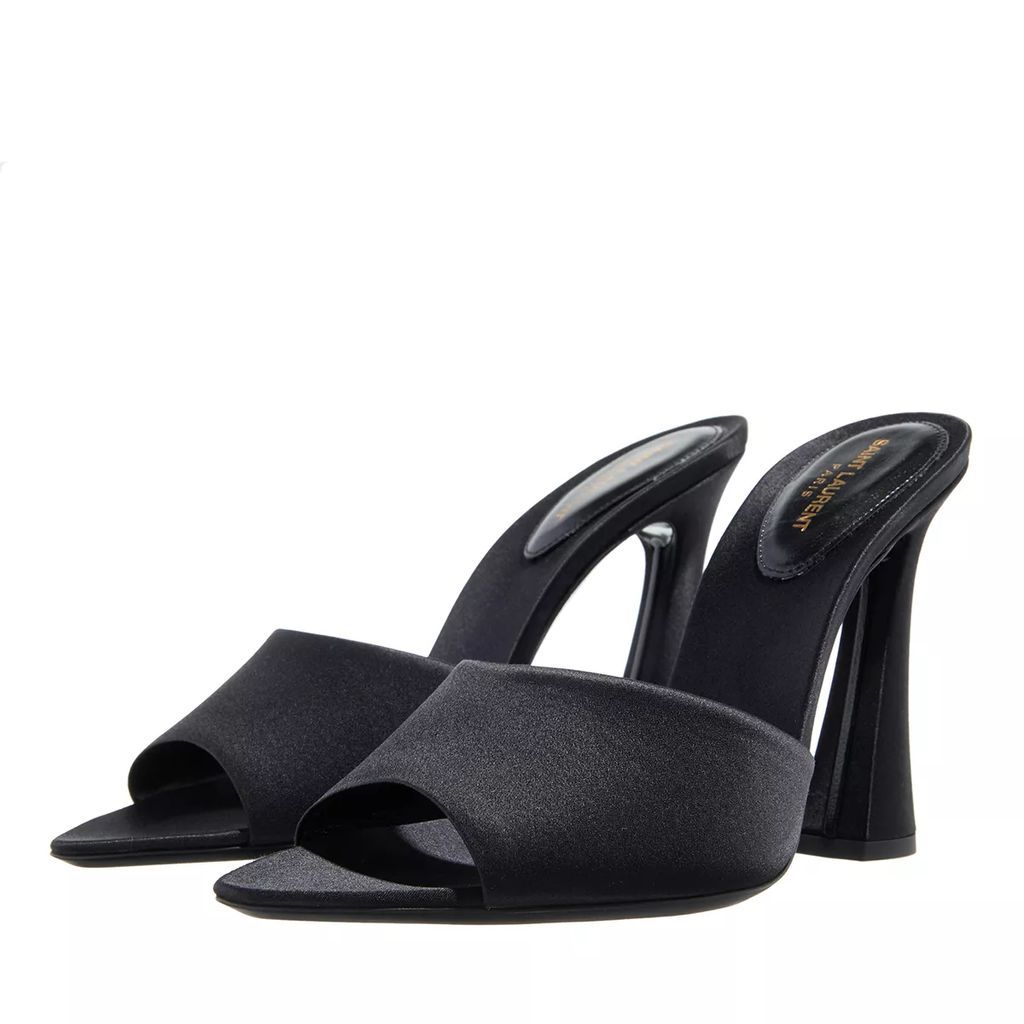 Pumps & High Heels - Suite Crepe Satin Heels Slides - black - Pumps & High Heels for ladies