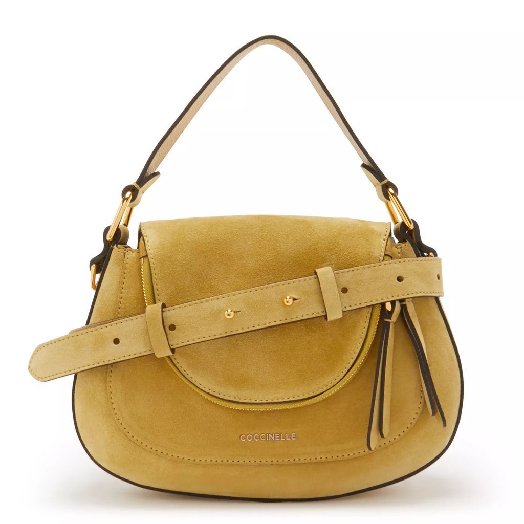 Crossbody Bags - Coccinelle Sole Gelbe Leder Wildleder Handtasche E - yellow - Crossbody Bags for ladies