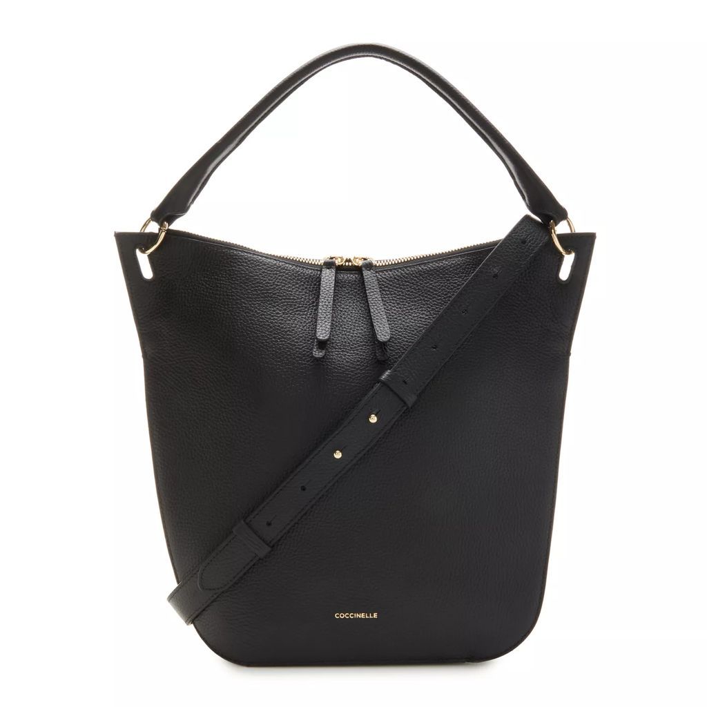 Crossbody Bags - Coccinelle Flare Schwarze Leder Handtasche E1Q2K13 - black - Crossbody Bags for ladies