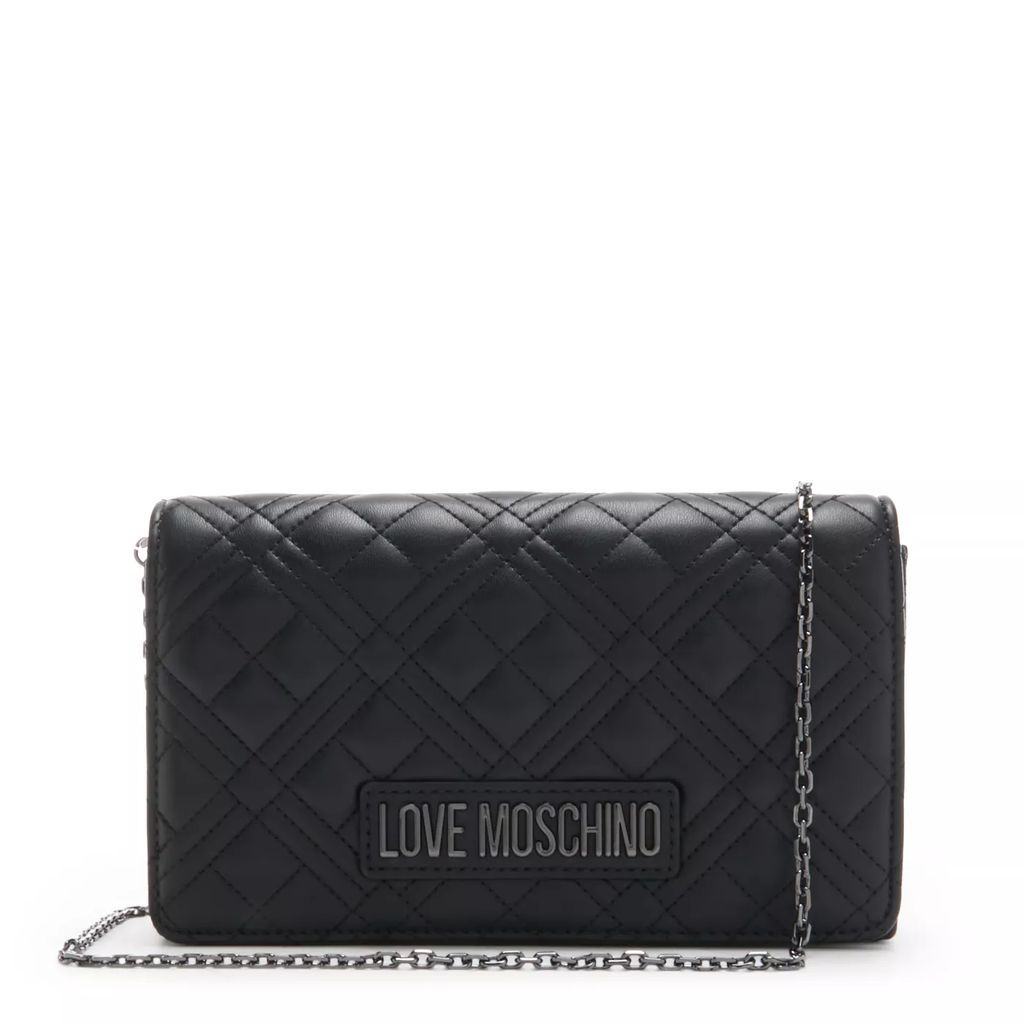 Crossbody Bags - Love Moschino Quilted Bag Schwarze Schultertasche - black - Crossbody Bags for ladies