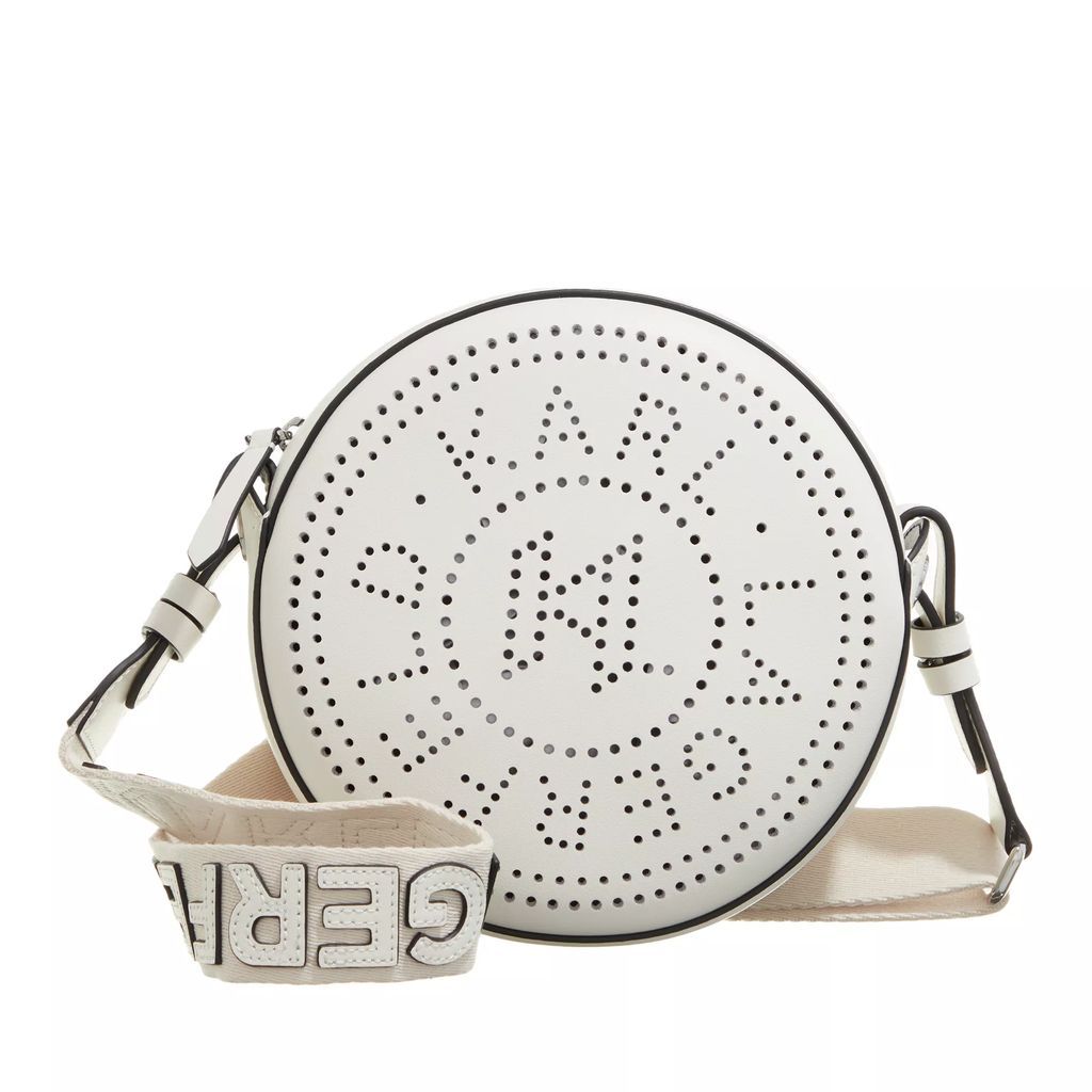 Crossbody Bags - K/Circle Round Cb Perforated - white - Crossbody Bags for ladies