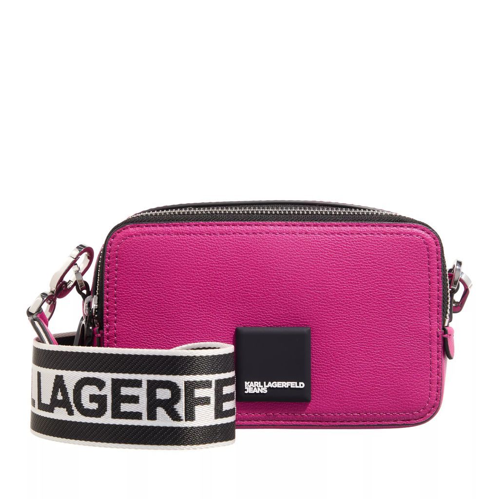 Crossbody Bags - Tech Leather Camera Bag Patch - pink - Crossbody Bags for ladies