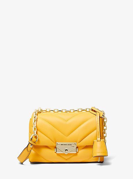 MK Cece Extra-Small Quilted Leather Crossbody Bag - Sunflower - Michael Kors